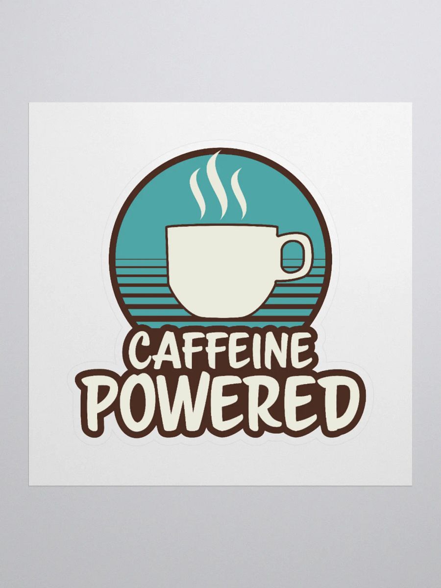 Caffeine Powered Retro Sticker product image (1)