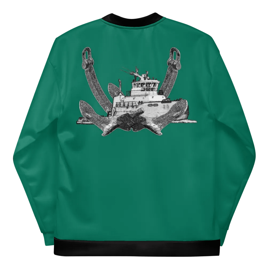 Twin Anchor Titan tug Teal Bomber Jacket product image (11)