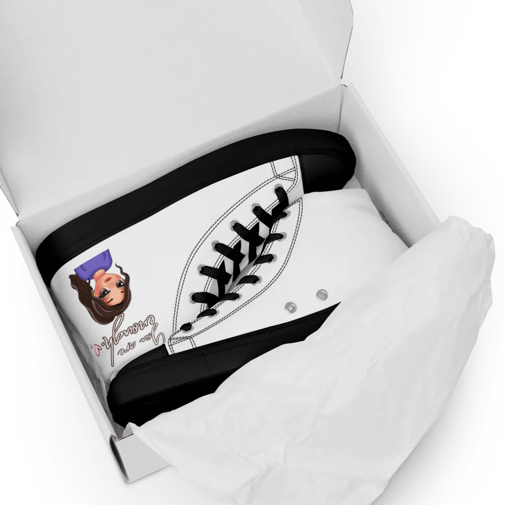 You Are Enough - Women's High Top Canvas Shoes product image (11)