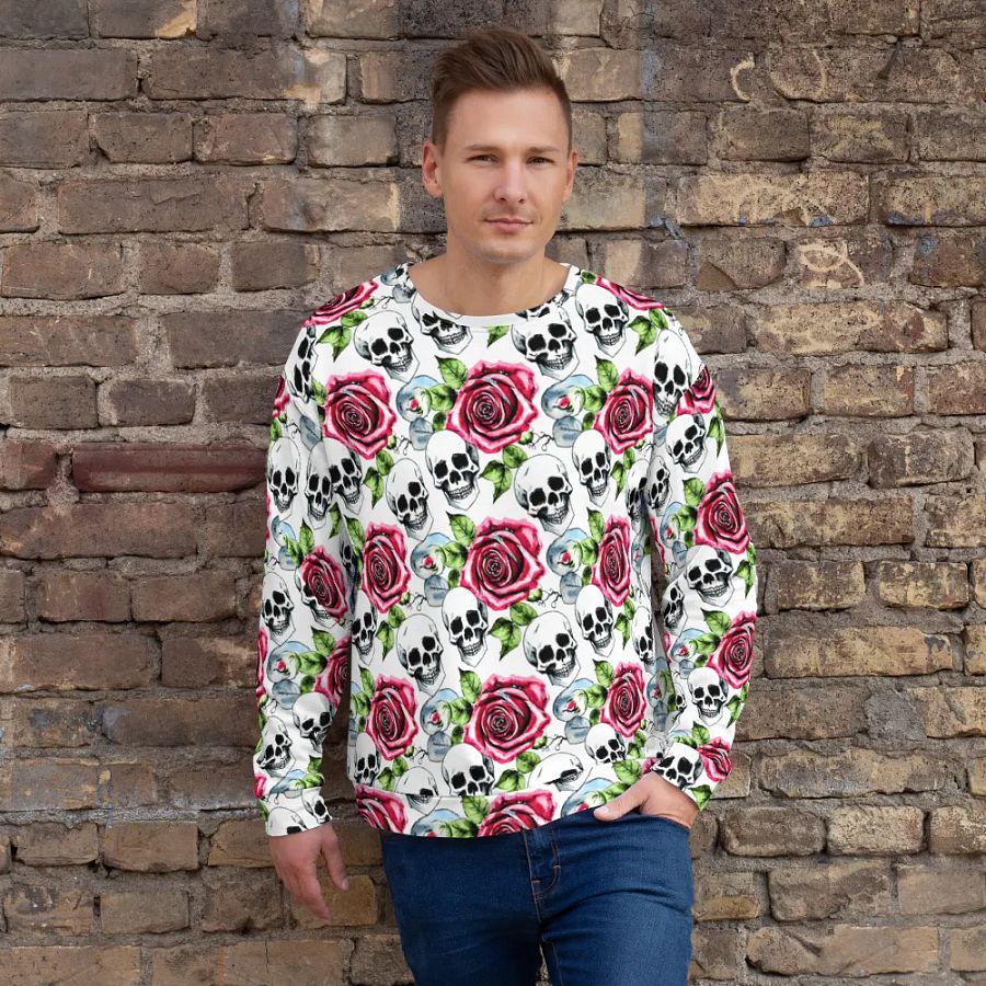 Skull Rose Harmony Recycled Sweatshirt product image (9)