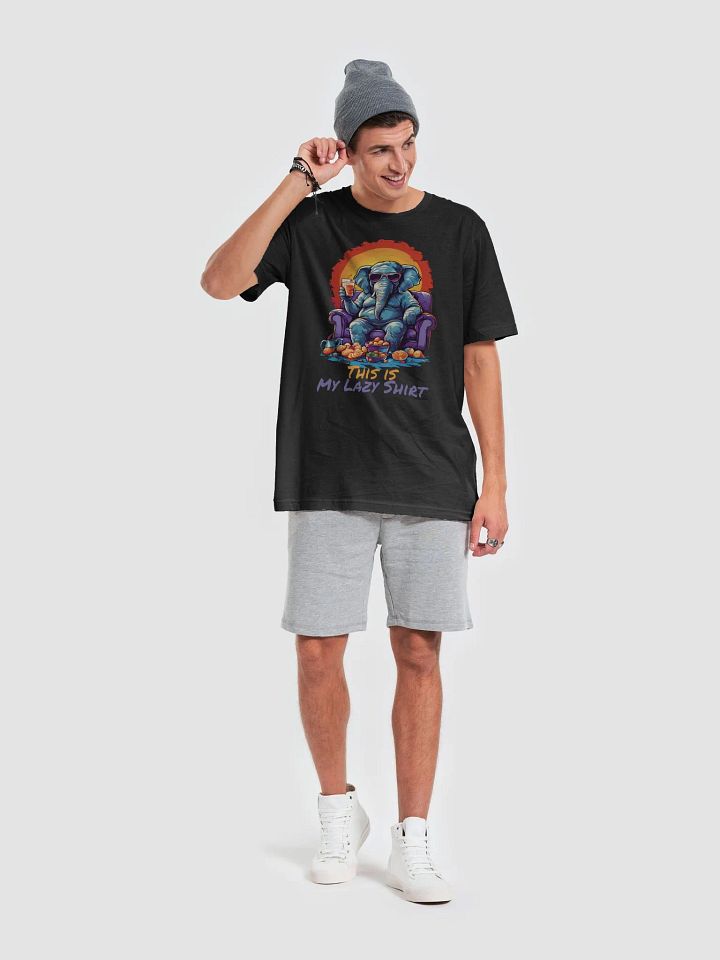 This is My Lazy Shirt - Funny Elephant Lounge T-Shirt with Sunglasses on Bella Canvas 3001 Super Soft Tee product image (2)