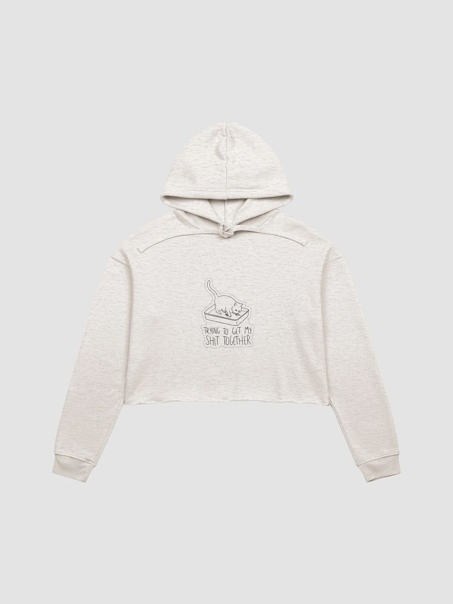 Cat Getting Shit Together Crop Hoodie product image (3)