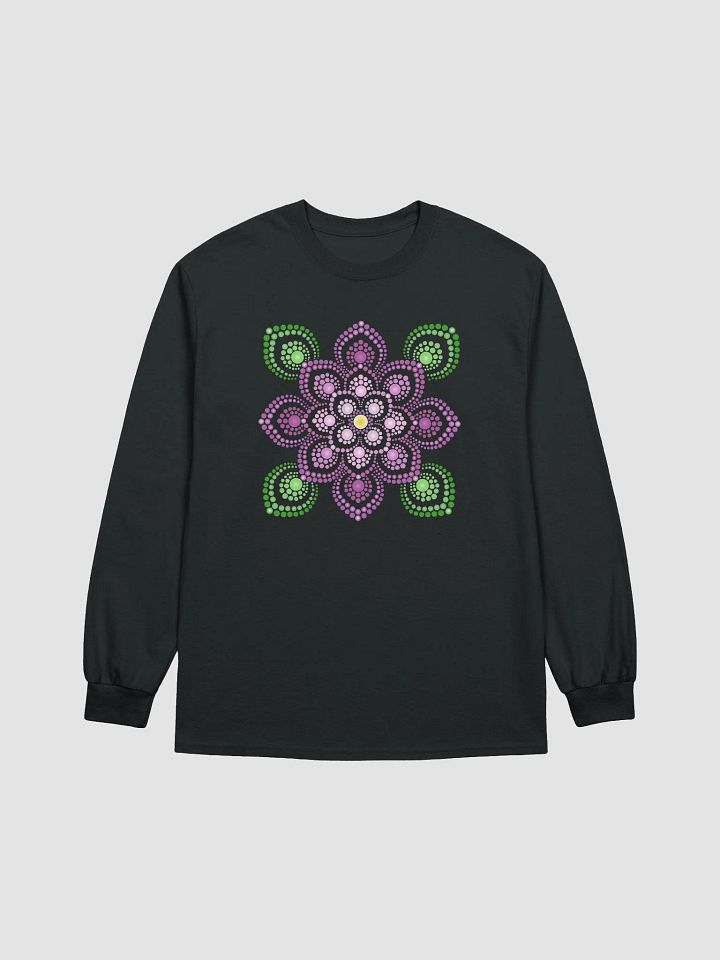 Purple and Green Mandala Long Sleeve T-Shirt product image (6)