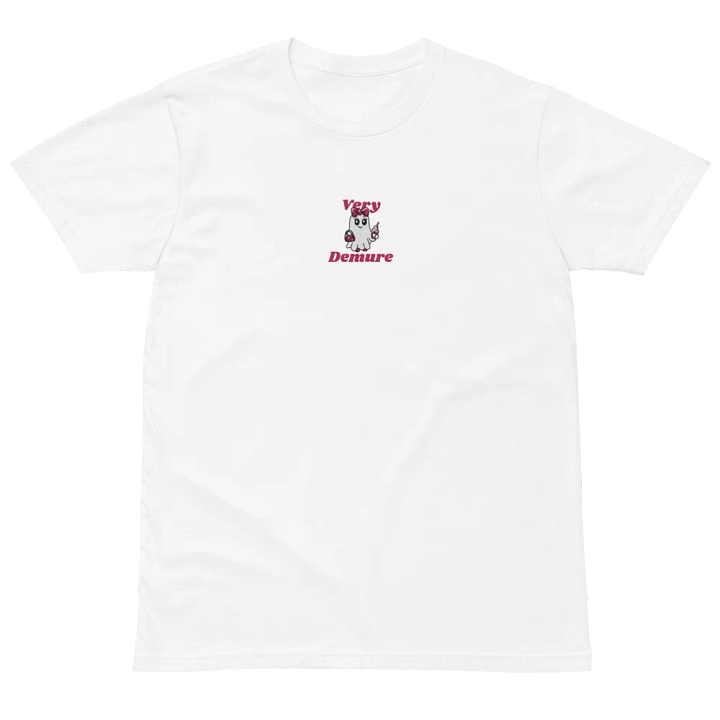 Very Demure Cute Ghost Embroidered Premium Cotton Regular Fit T-Shirt product image (1)