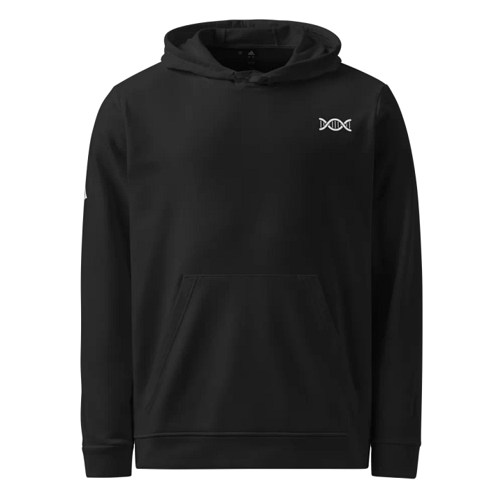 Adidas fleece hoodie with Cyborganics logo product image (1)