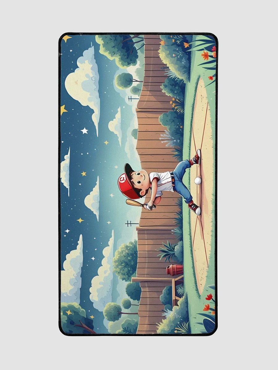 Dreamy Backyard Baseball Night - Kids Desk Mat Design product image (2)