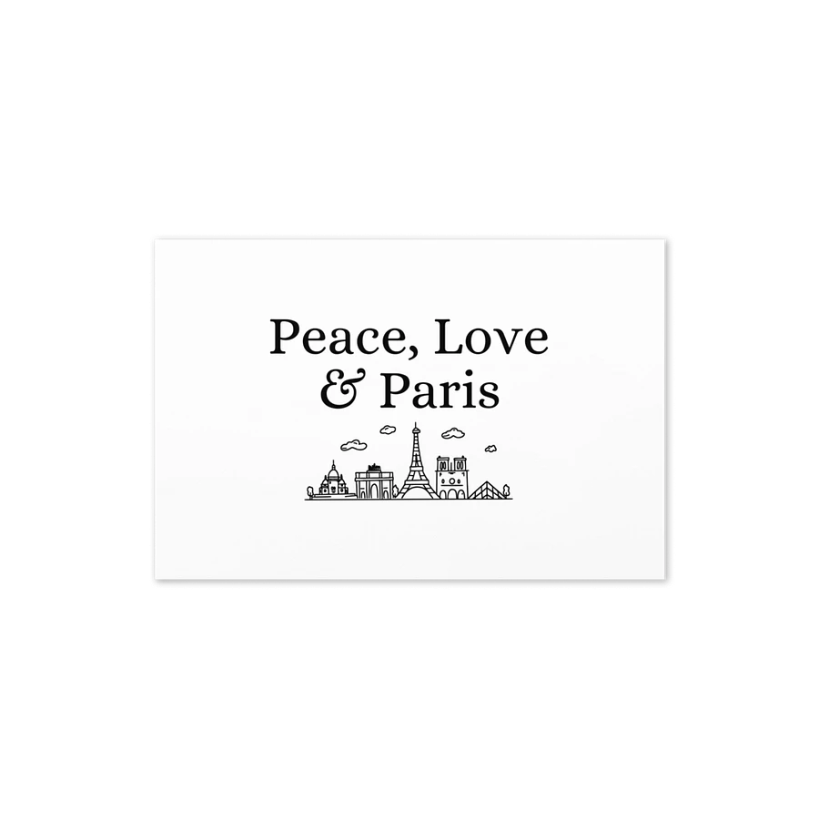 Peace, Love and Paris with Monuments Greeting Card | Thank-You Note product image (5)