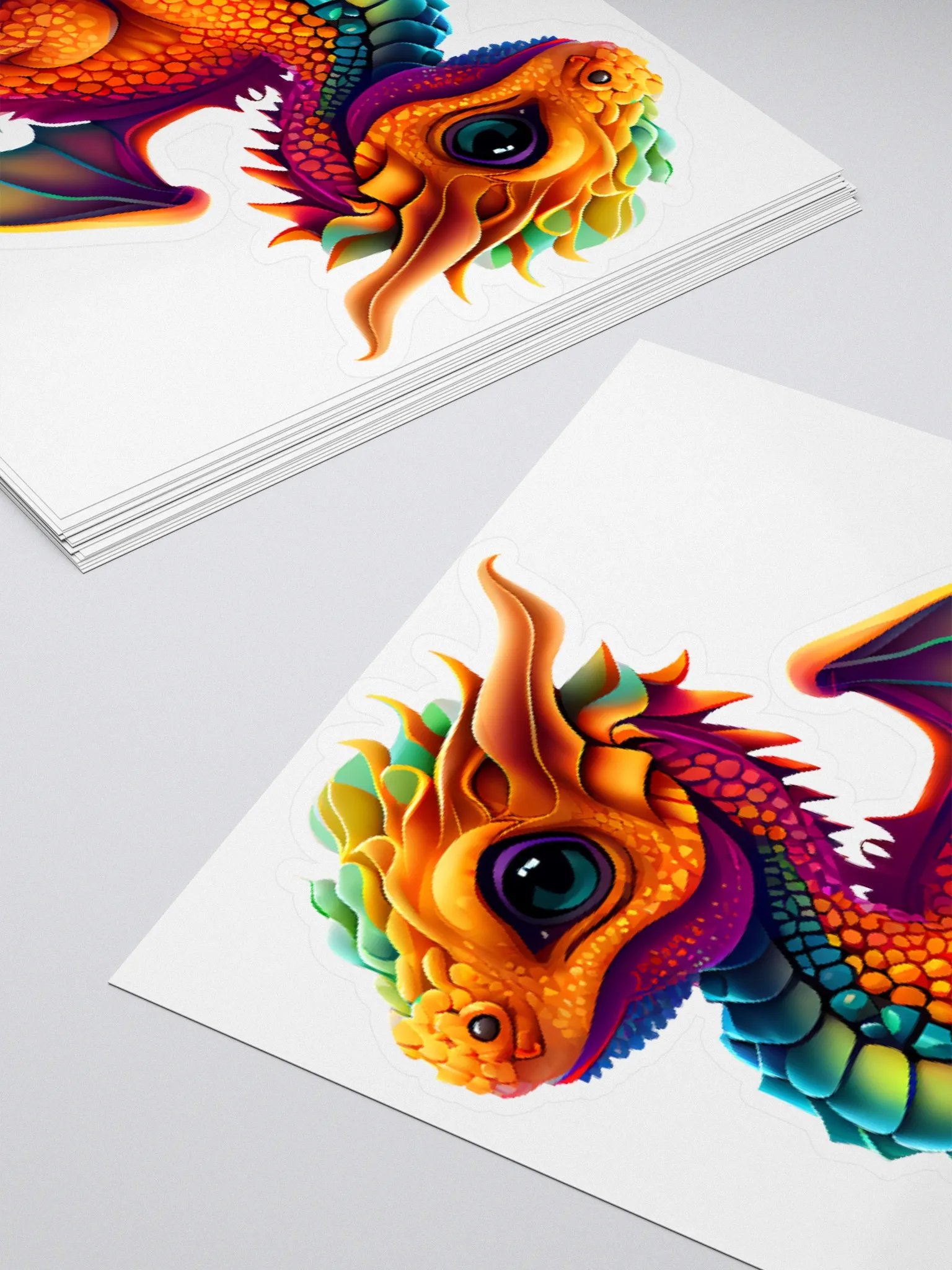 Whimsical Dragon Kiss Cut Stickers product image (10)