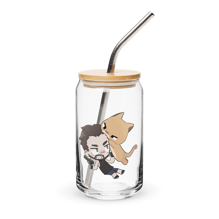 Cute Attack Glass Cup product image (1)
