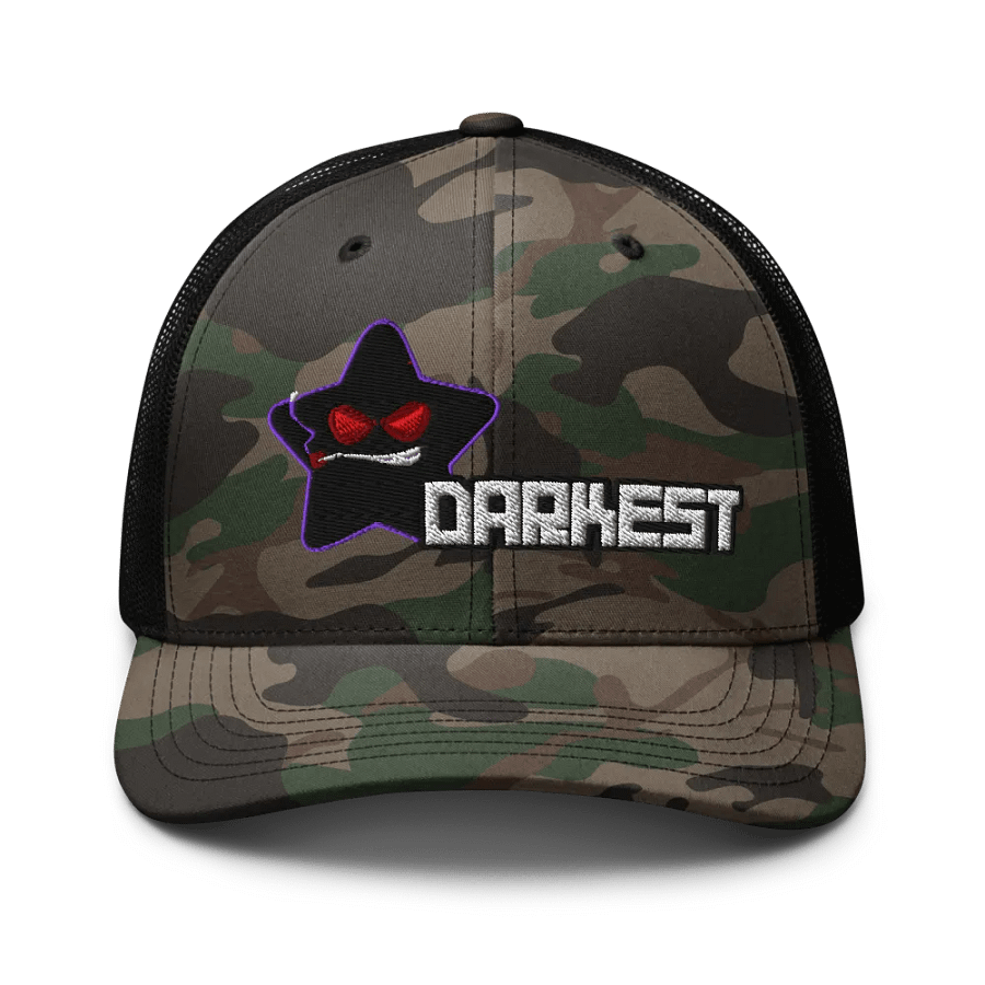 Camo Darkest Puff Logo Trucker Cap product image (1)