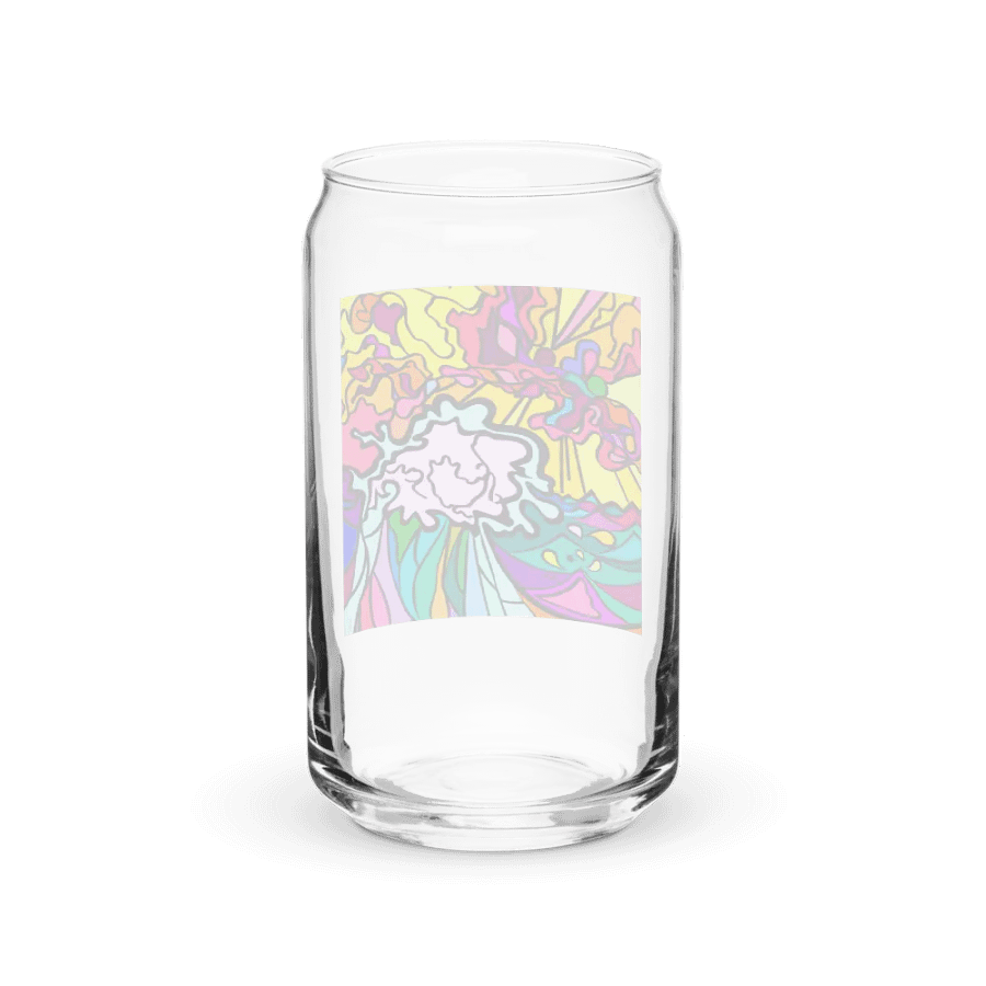 Vibrant Glass Can: A Fusion of Art and Function - Wave at Sunset product image (2)