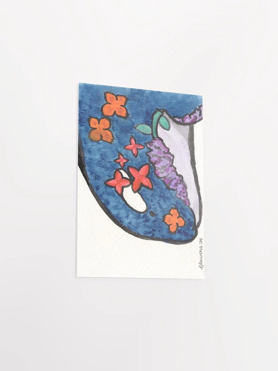 floral orca 04 - watercolour on paper - print product image (4)