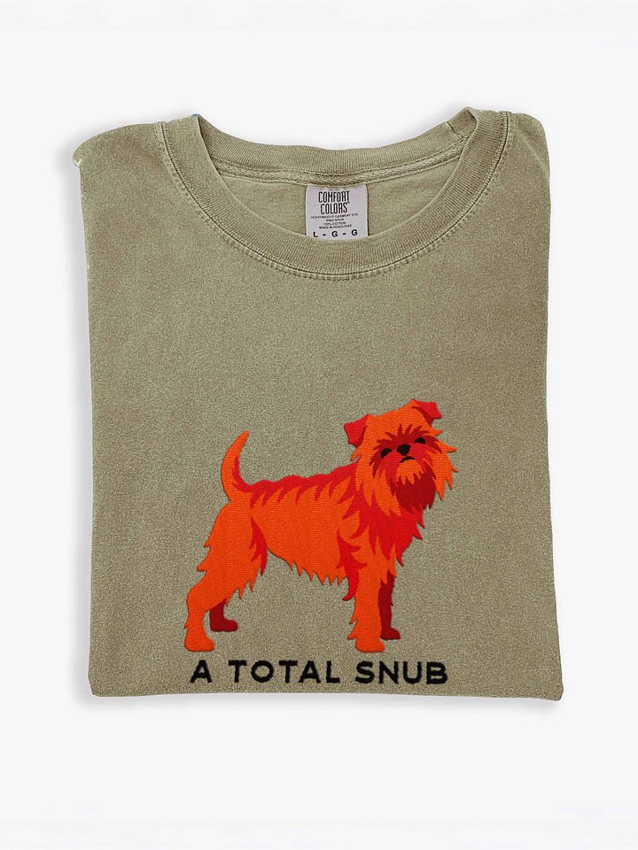 A Total Snub T-Shirt(Embroidered) of a Brussels Griffon(Red) product image (1)