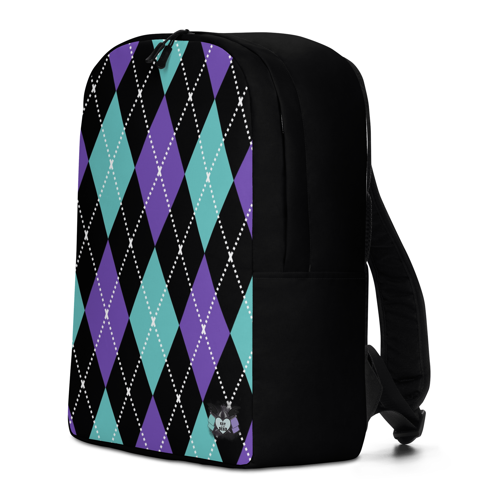 Black Argyle Backpack product image (2)