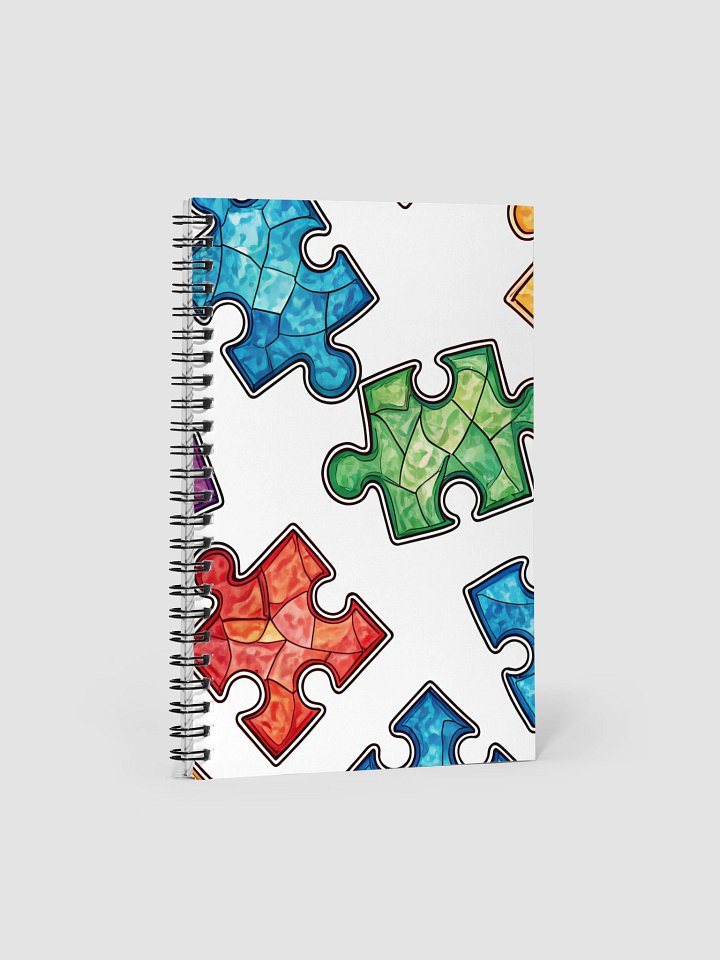 Stained Glass Puzzle Pieces Spiral Notebook product image (1)