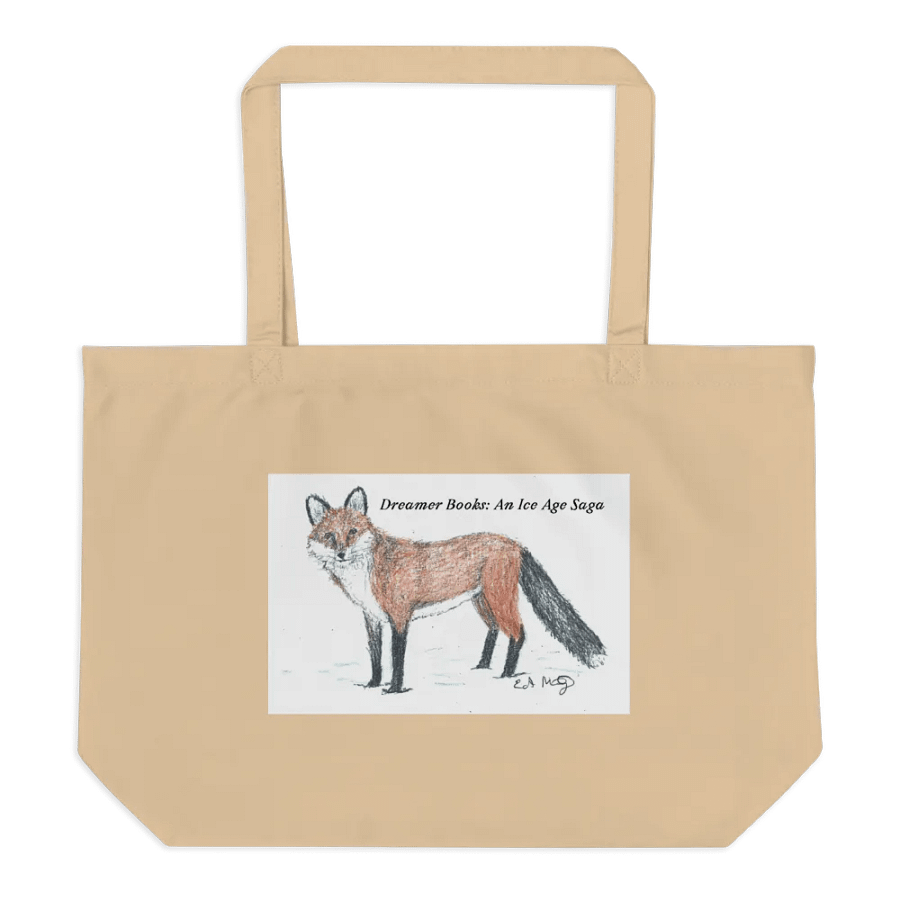Dreamer Books Fox Tote Bag (Tan/printed 2-sides) product image (1)