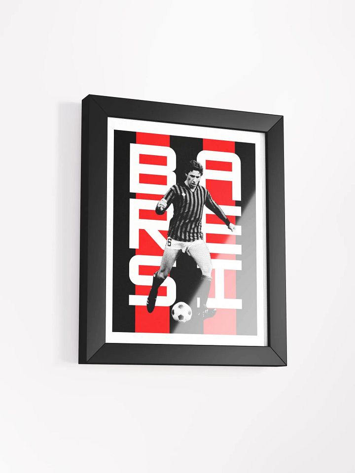 Franco Baresi BW AC Milan Name Art Framed Print product image (1)