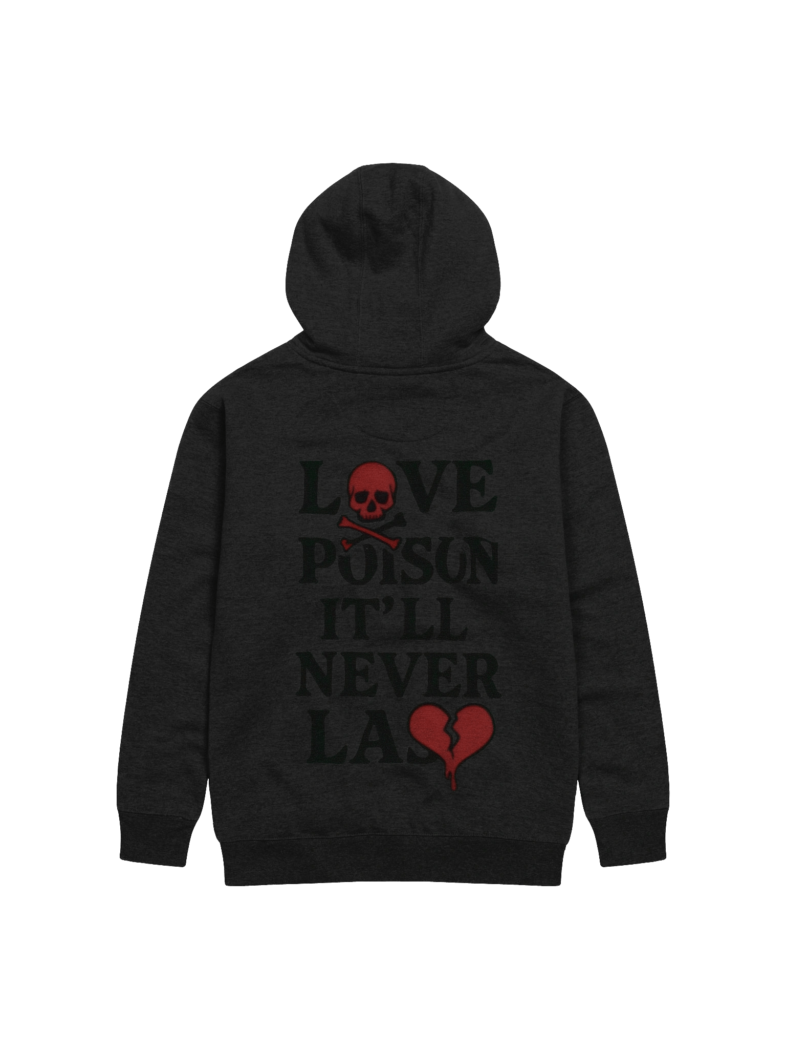 love like poison black hoodie product image (2)