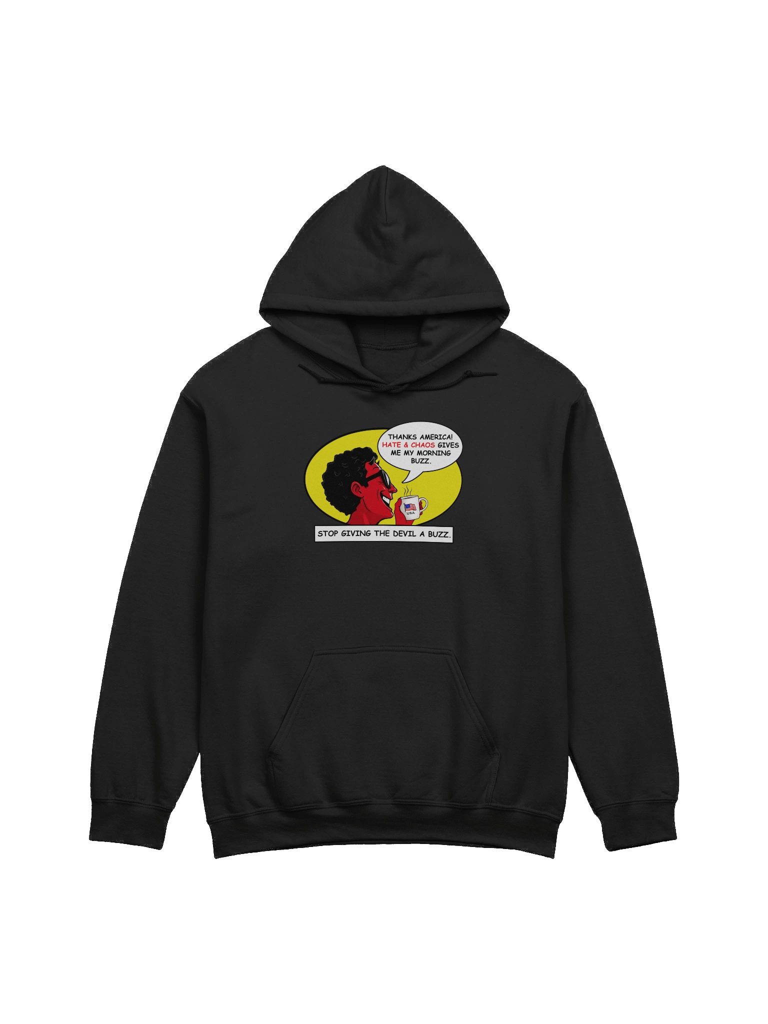 America Stop Giving The Devil A Buzz - Hoodie product image (2)