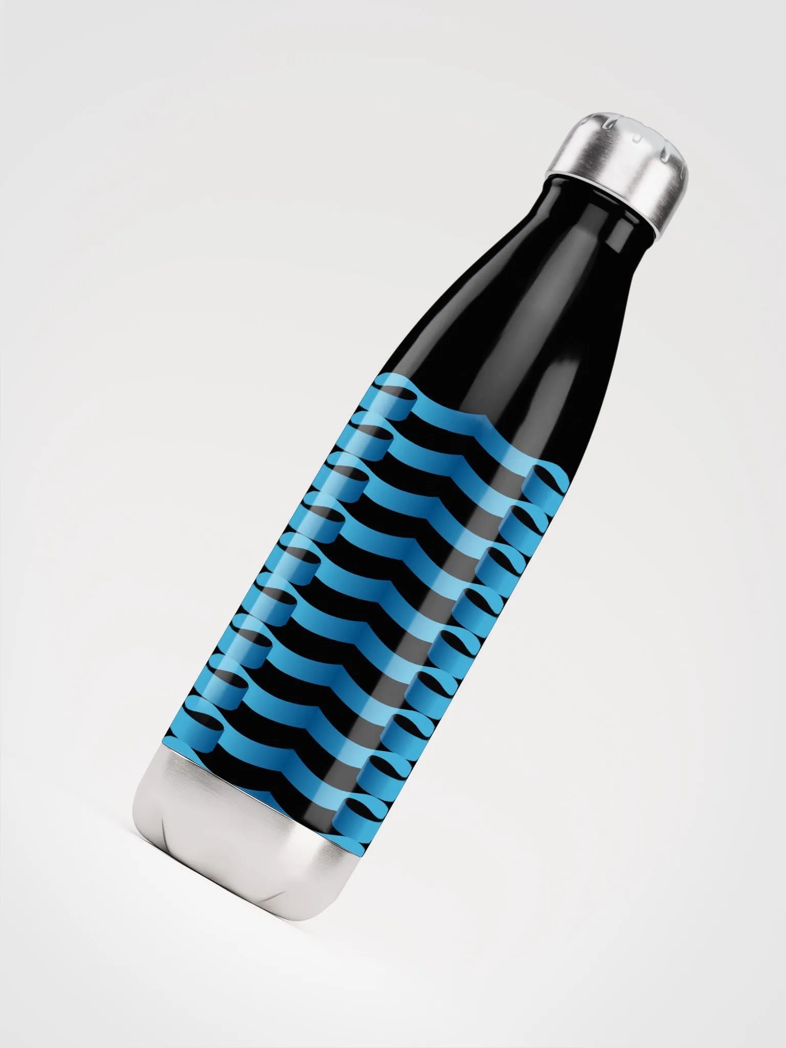 Botella de agua con cinta azul en 3D product image (8)
