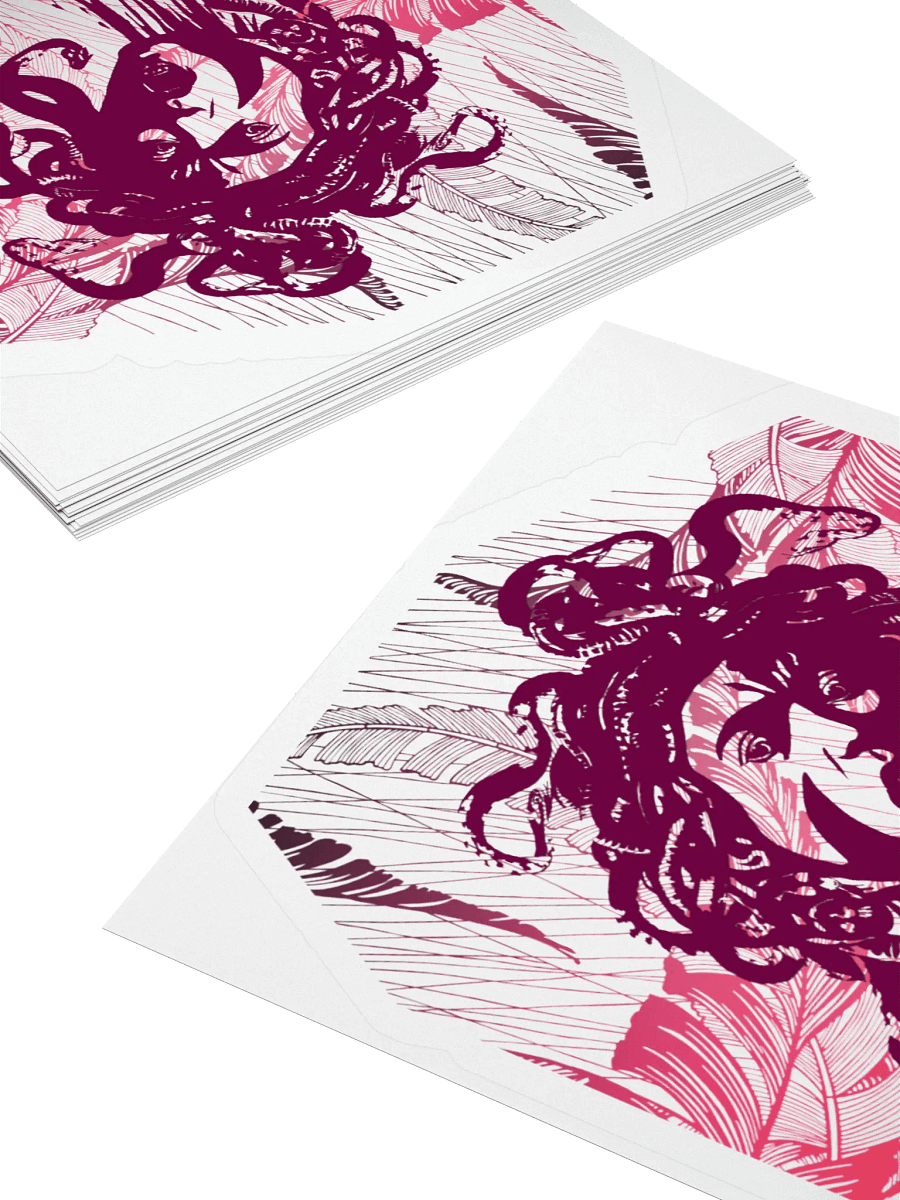Sticker - Medusa on Purple Feathers (transparent background) product image (4)
