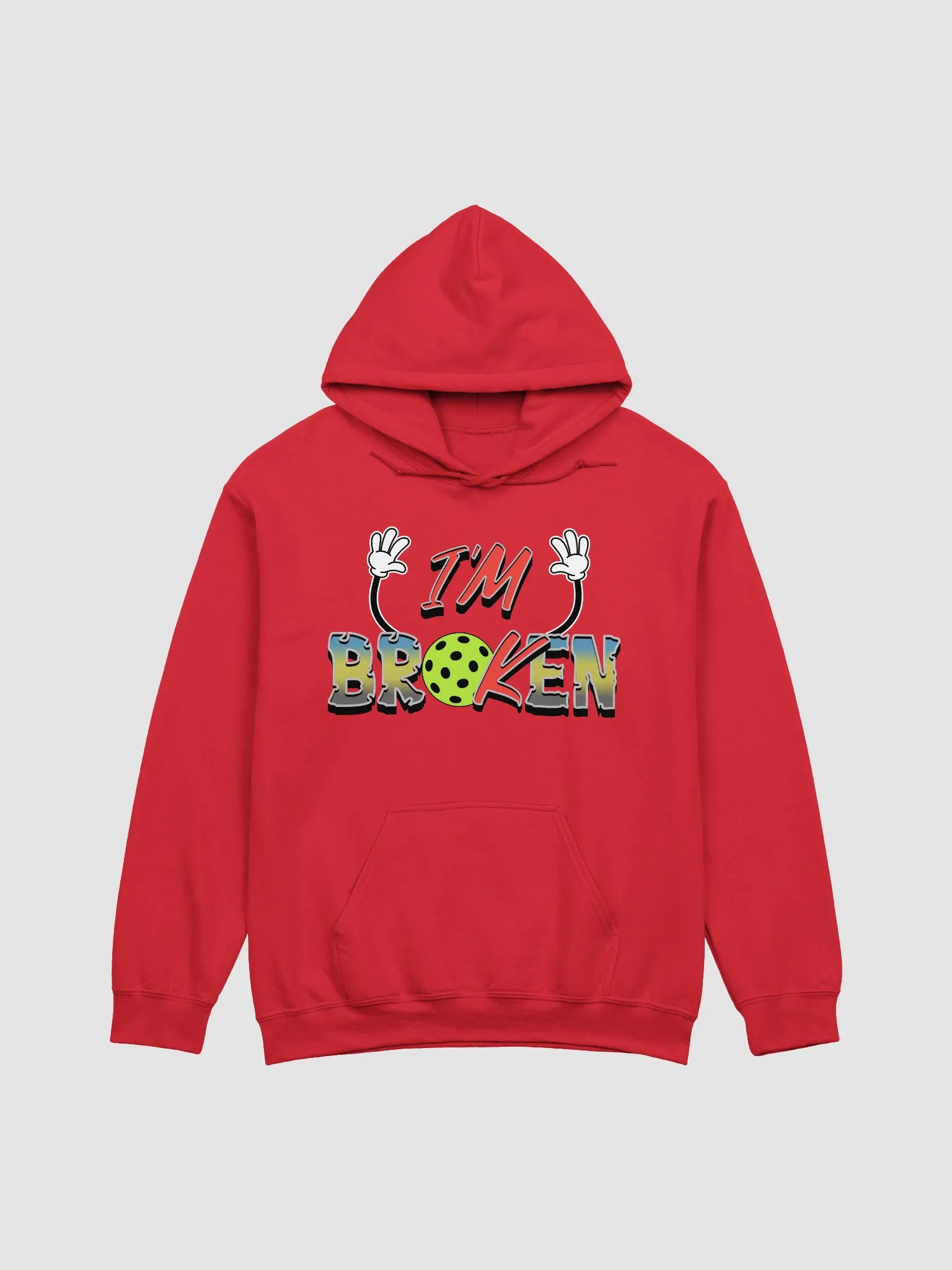 Im Ok Im Broken Pickleball Playful Typography Hoodie product image (7)