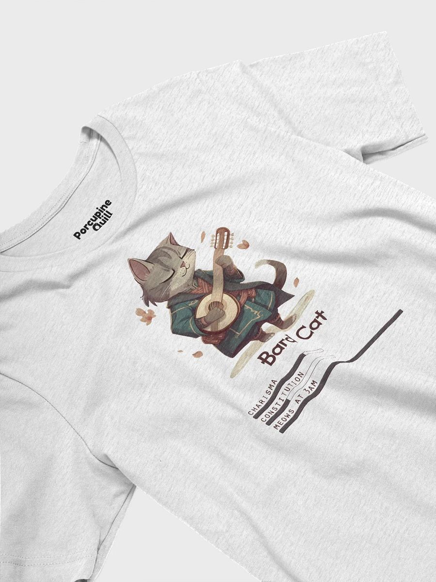 RPG Bard Cat unisex short sleeve T-shirt for gamers and cat lovers product image (3)