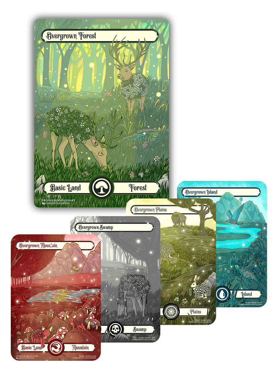 Overgrown Animal Basic Lands Proxy Set product image (1)