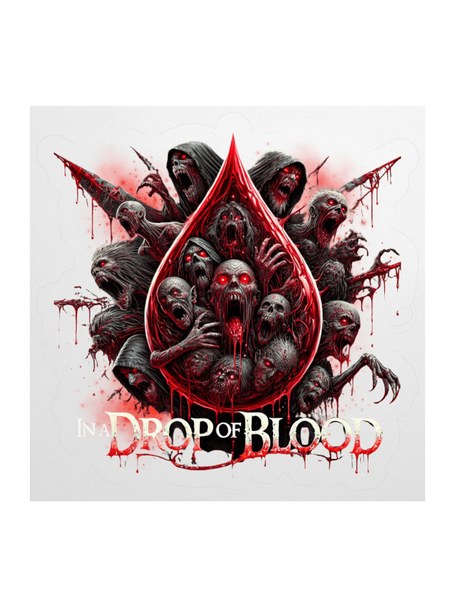 “In a Drop of Blood” Sticker product image (1)