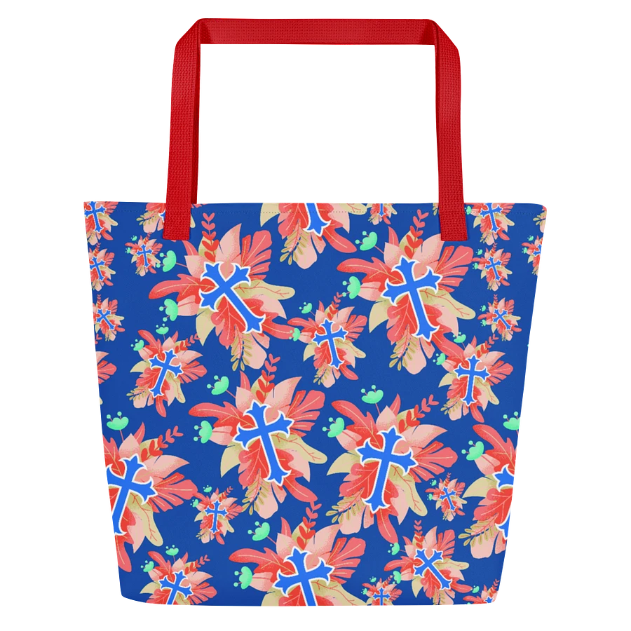 Coral Floral Cross Tote Bag product image (2)