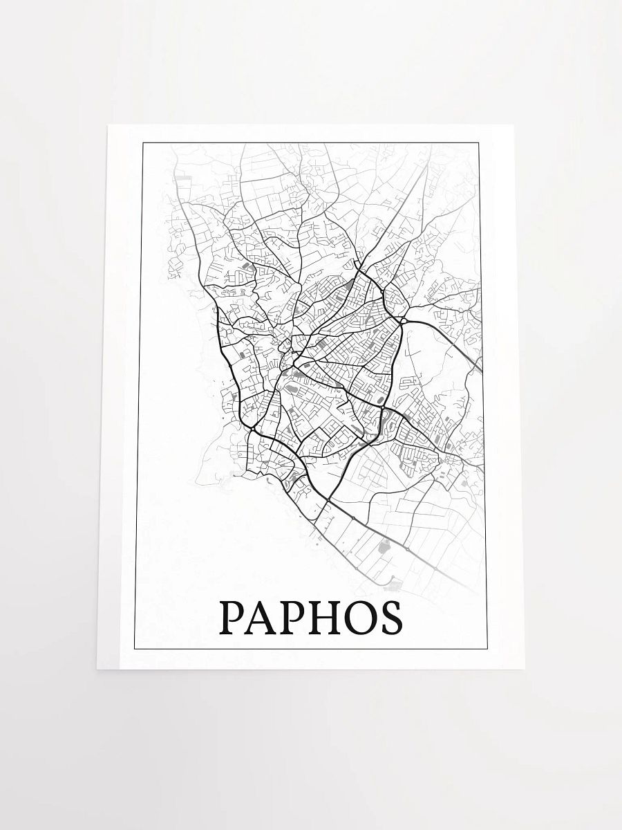 Paphos, Cyprus, city map print product image (16)