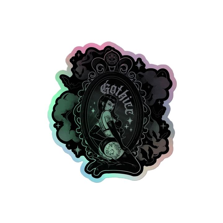 𝖌𝖔𝖙𝖍𝖎𝖈𝖈 holographic sticker product image (2)