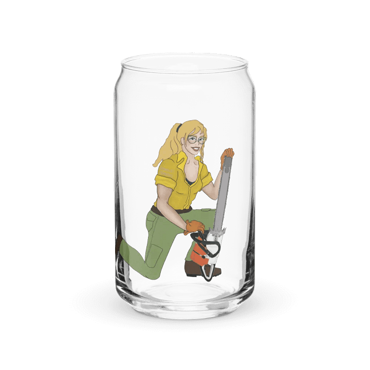 Blonde Chainsaw Pinup Glass product image (2)