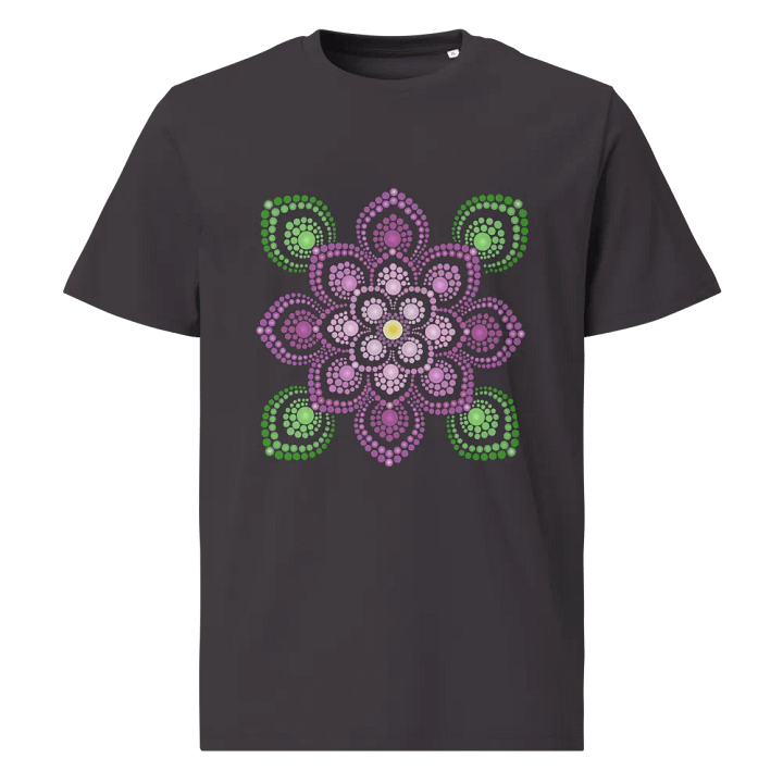 Purple and Green Mandala Unisex Organic T-Shirt product image (2)
