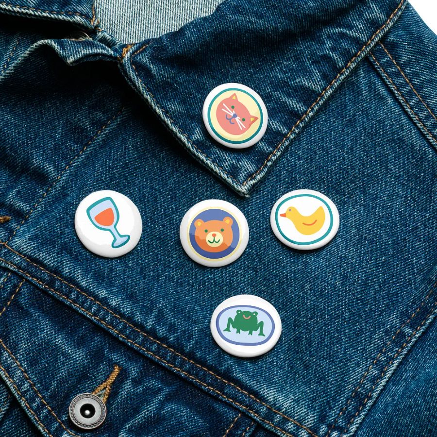 Set of Pin Buttons (vintage style) product image (16)