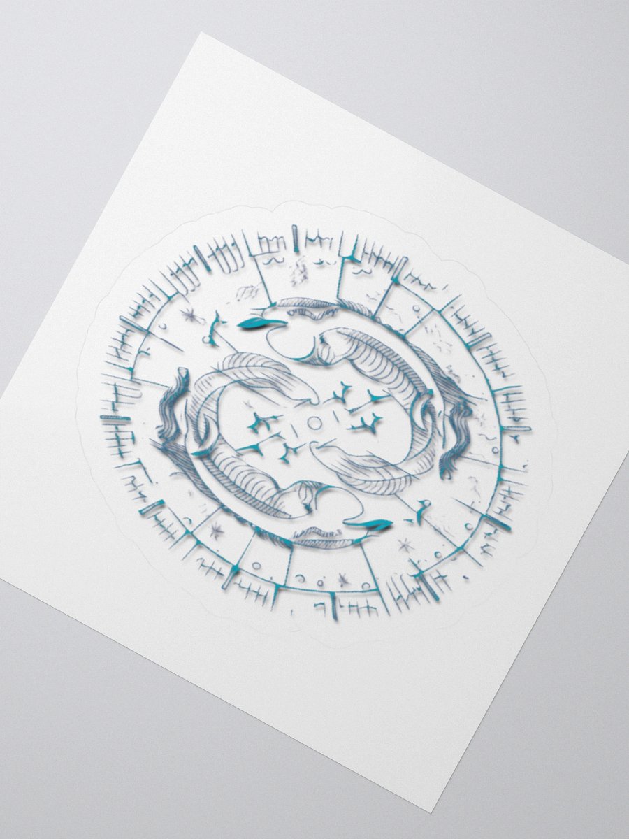 Exclusive Pisces Zodiac Sticker: Celestial Fish Design - Perfect for Cars, Laptops, and More! product image (6)