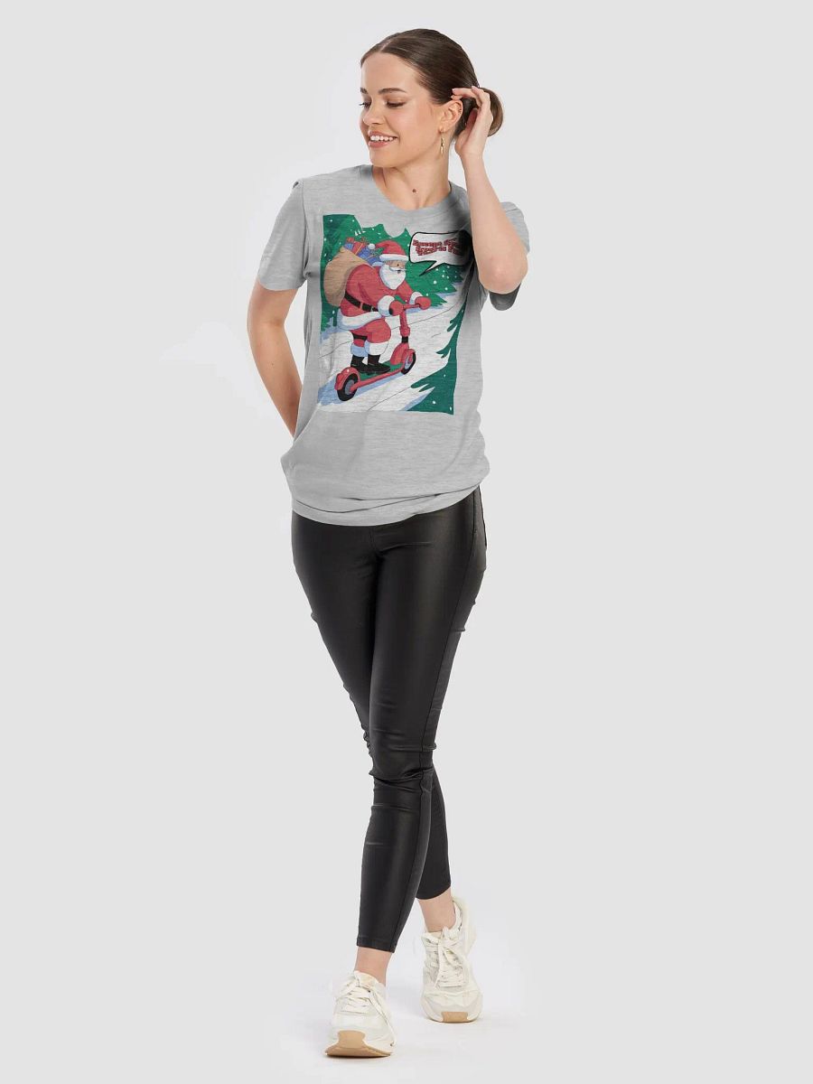 Santa Claus E-Scooting Up A Hill - T-shirt product image (57)