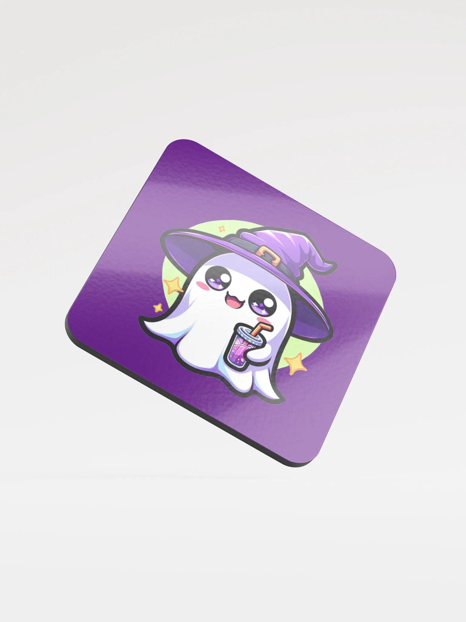 Ghost Witch Glossed Coaster product image (1)