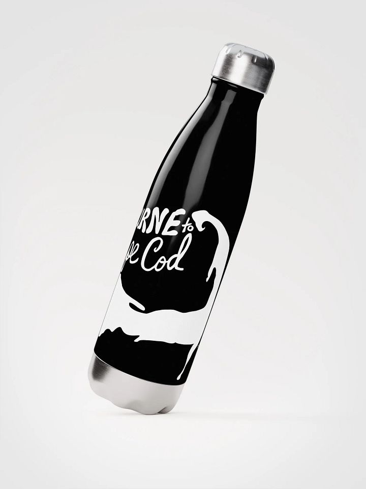 BOURNE to Cape Cod™ | Stainless Bottle | White on Black 💧 product image (2)