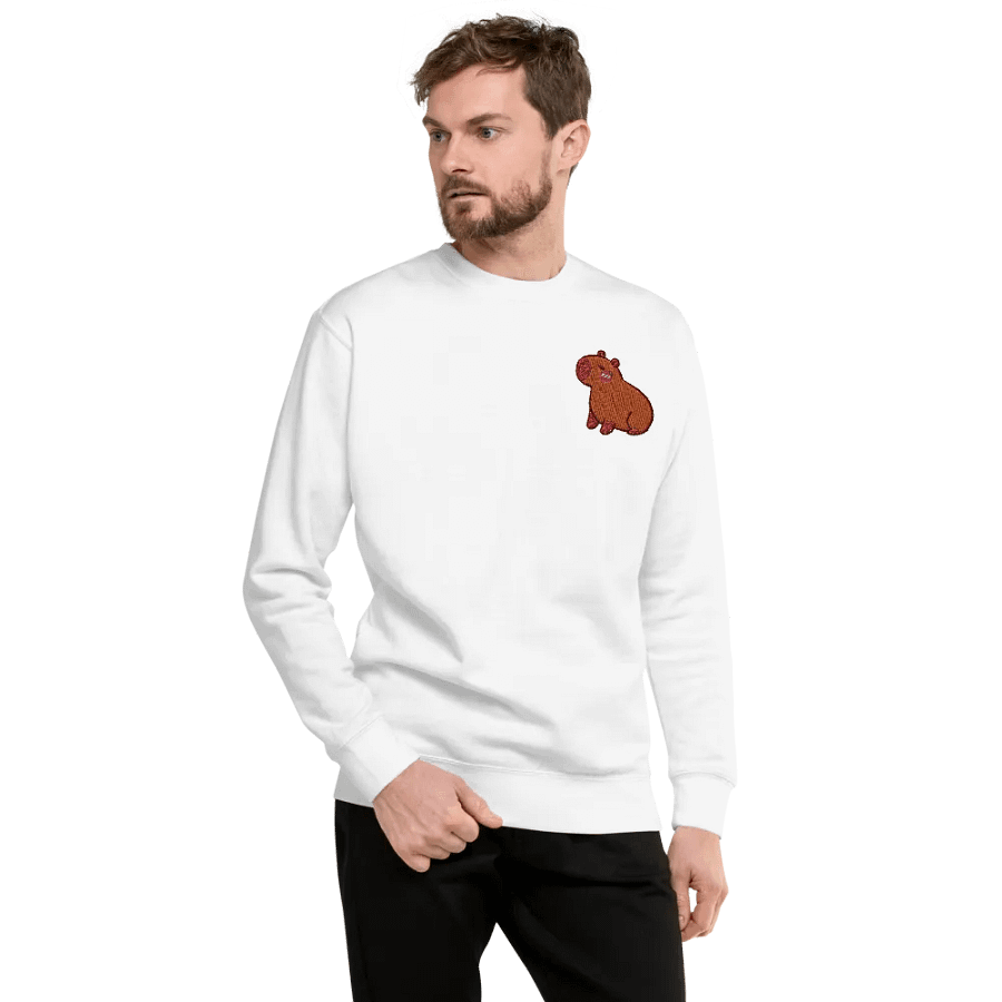Cute Capybara Embroidered Premium Sweatshirt product image (5)