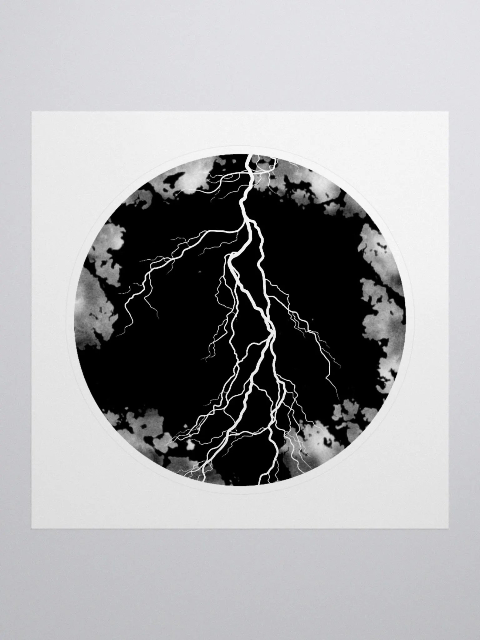 Full Moon, Lightning and Blood Sticker product image (1)