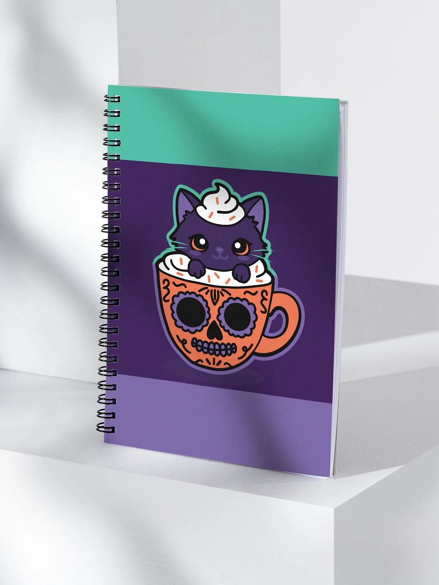 Sugar Skull Kitten Mug Dotted Spiral Notebook product image (3)