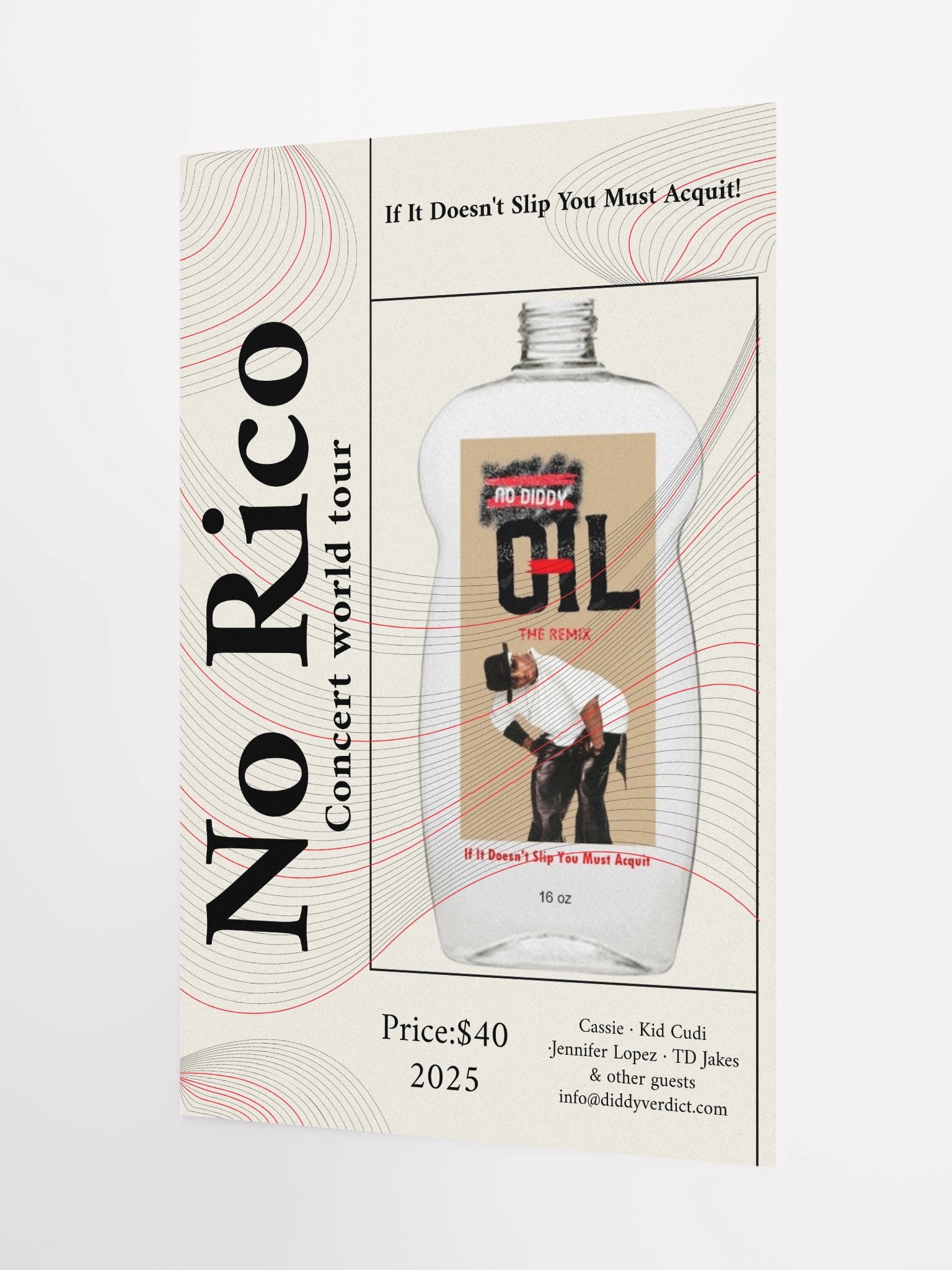 No Rico Concert Tour Bottle Poster product image (3)
