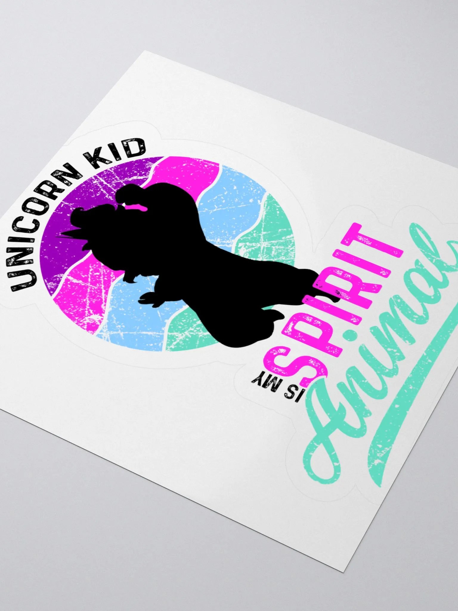 Unicorn Kid Is My Spirit Animal Kiss-Cut Sticker product image (9)