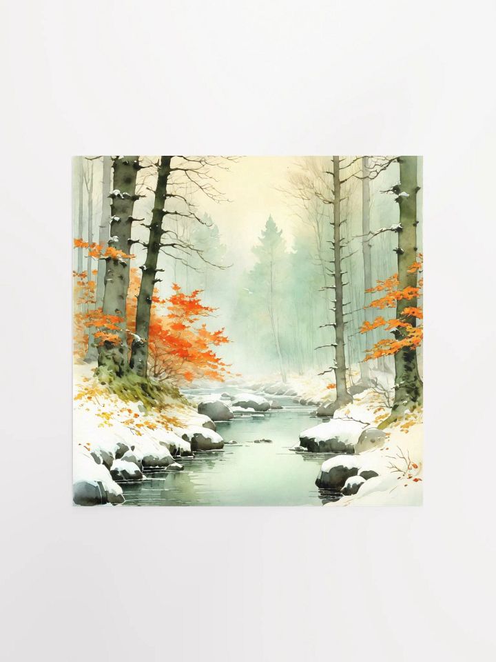Autumn's Last Flame in Winter’s Embrace Poster product image (1)