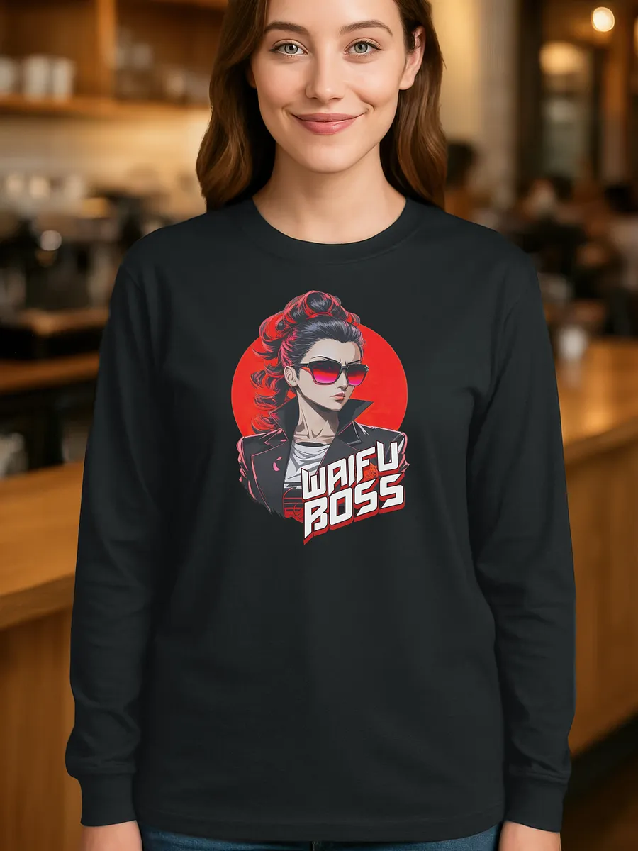Waifu Boss v2 - Gildan Ultra Cotton Unisex Long Sleeve T-Shirt product image (1)