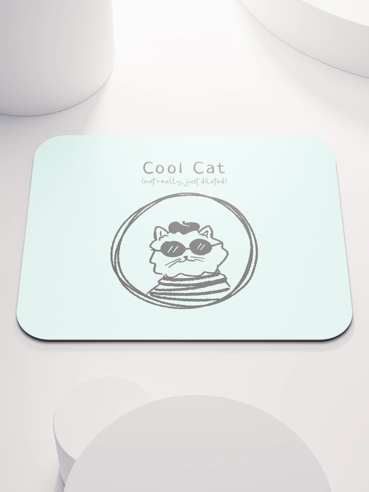 Dilated Cool Cat Mouse Pad product image (1)