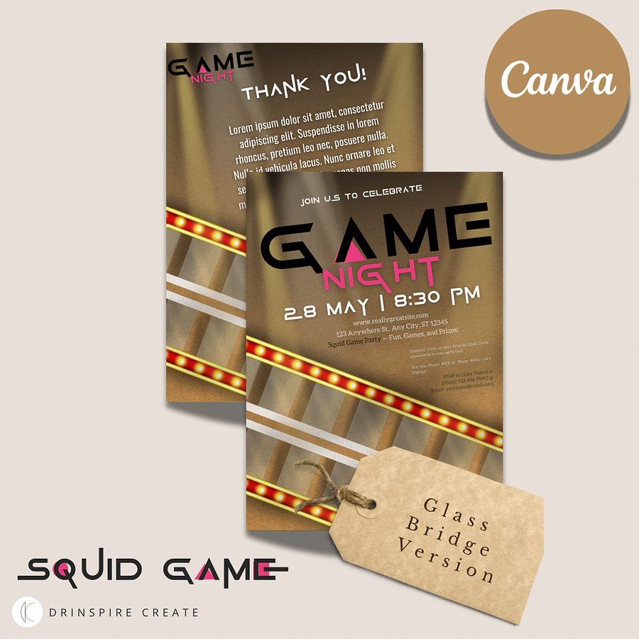 Squid Game-Inspired Party Template - Glass Bridge Version product image (1)