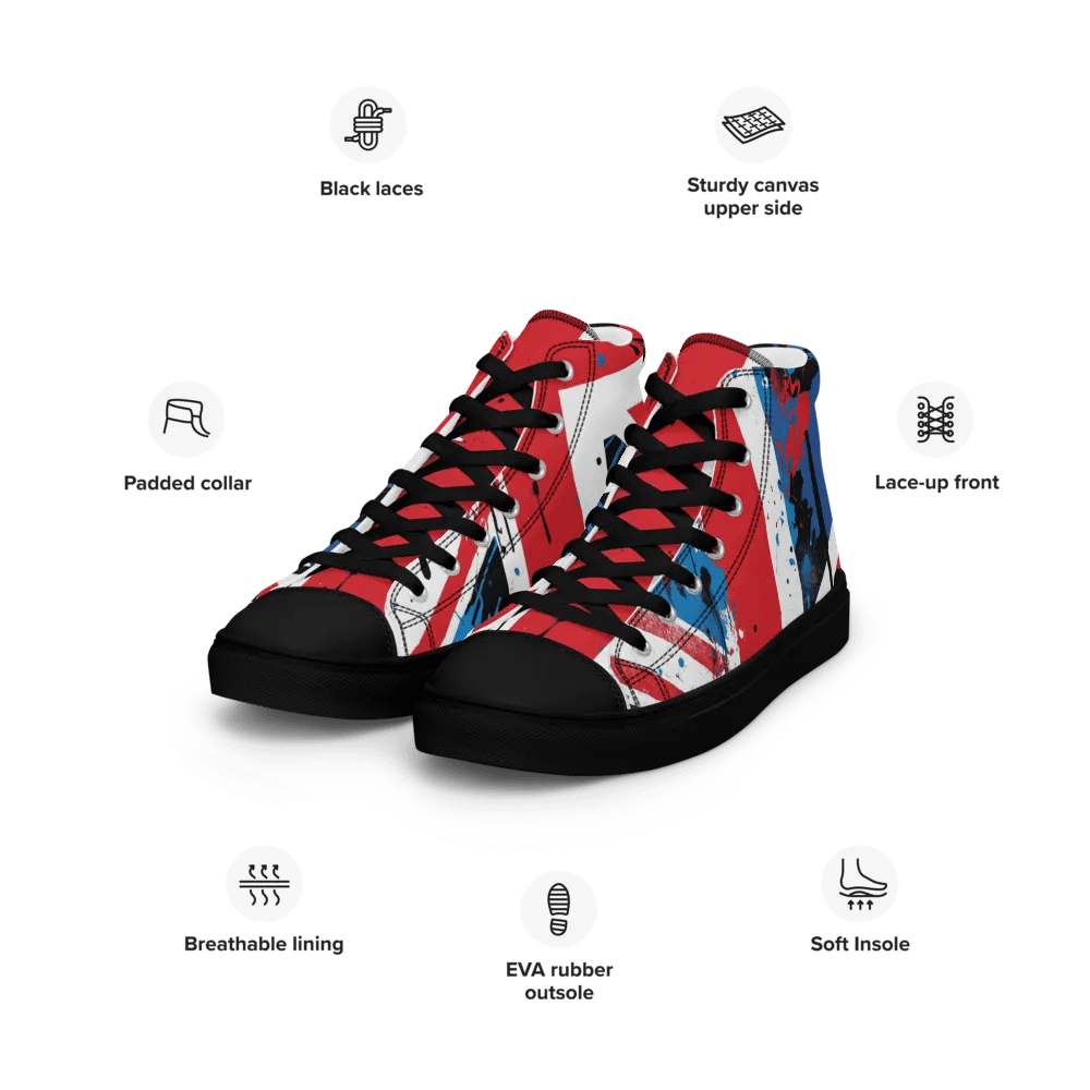 Union Jack Graffiti Shoes - Brit Artz Men's High Tops product image (2)