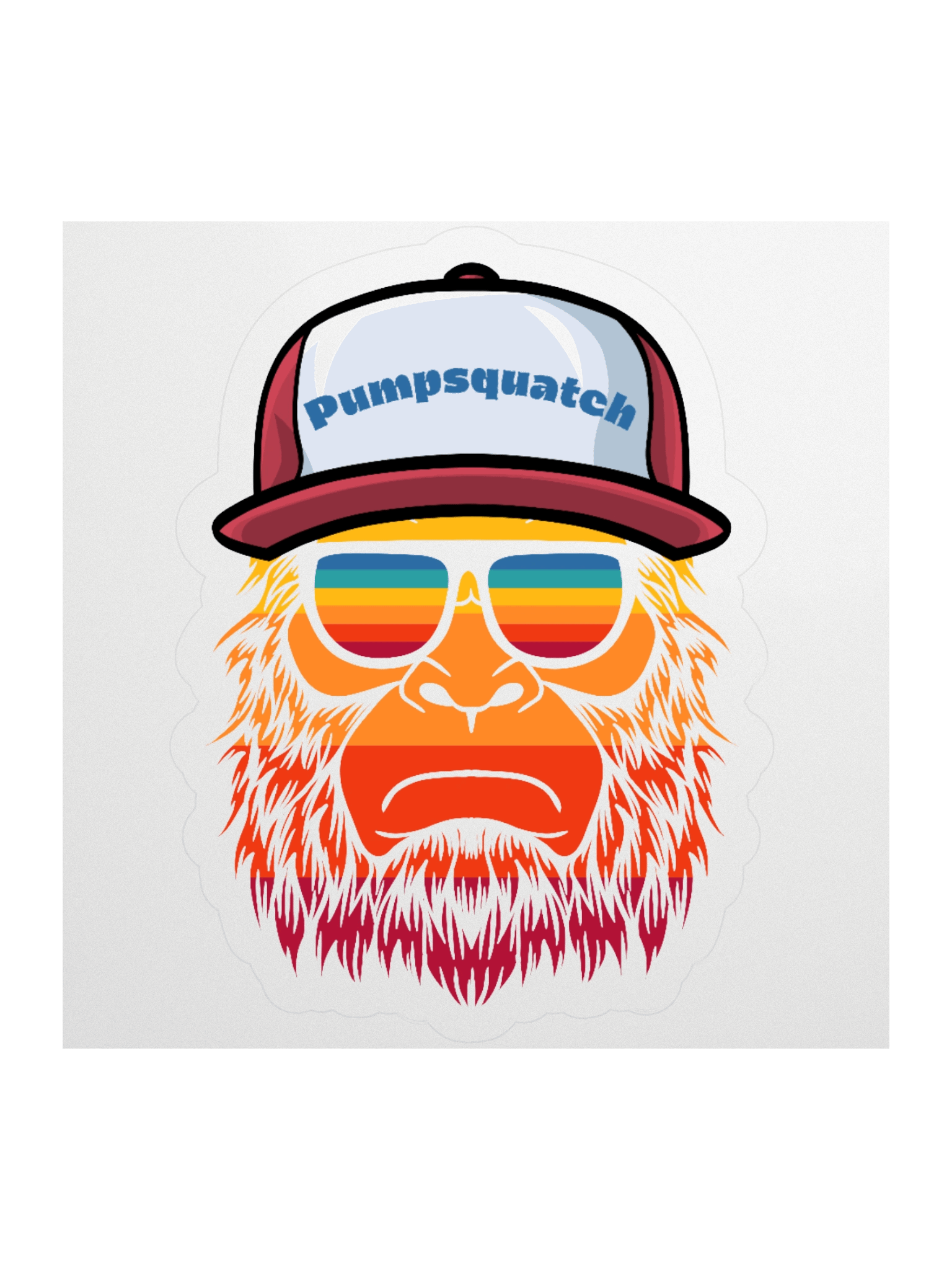 3 in Retro Pumpsquatch Sticker product image (1)
